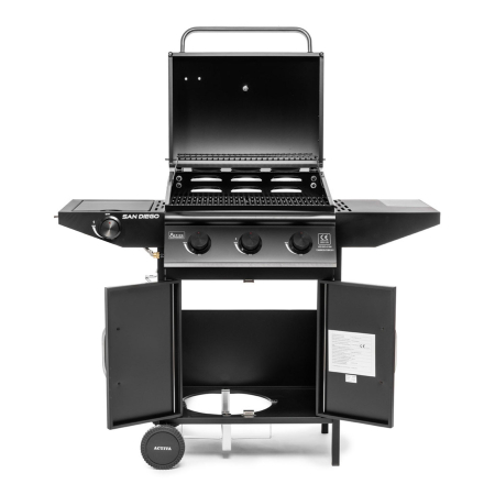 Gratar pe gaz cu 3 arzatoare din inox si arzator lateral Activa San Diego 19689GD [2]
