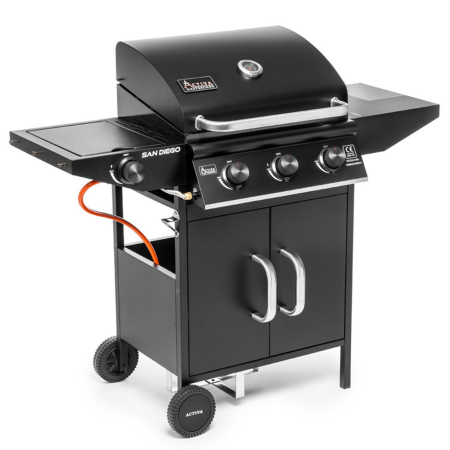 Gratar pe gaz cu 3 arzatoare din inox si arzator lateral Activa San Diego 19689GD [5]