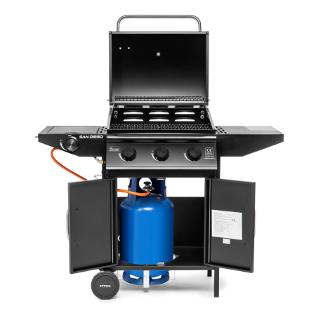 Gratar pe gaz cu 3 arzatoare din inox si arzator lateral Activa San Diego 19689GD [3]