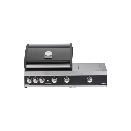 GRĂTARE DE GRĂDINĂ - Gratar pe gaz cu 4 arzatoare din inox Grandhall Premium G4 plus si arzator lateral sear burner K04000326A, incastrabil