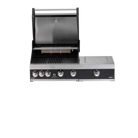 Gratar pe gaz cu 4 arzatoare din inox Grandhall Premium G4 plus si arzator lateral sear burner K04000326A, incastrabil [3]