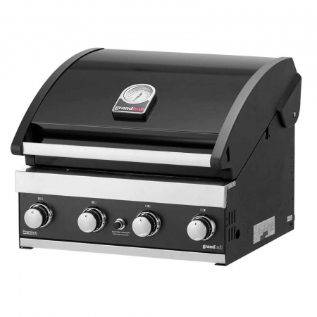 Gratar pe gaz cu 4 arzatoare din inox, incastrabil, gratare din fonta, Grandhall Grandpro Premium GT4 K04000386A [2]
