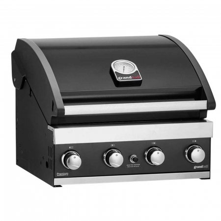 Gratar pe gaz cu 4 arzatoare din inox, incastrabil, gratare din fonta, Grandhall Grandpro Premium GT4 K04000386A [1]