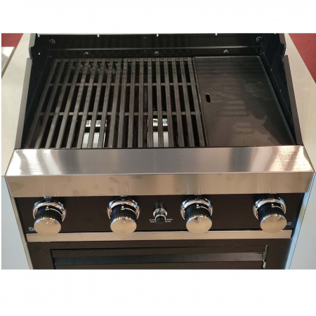 Gratar pe gaz cu 4 arzatoare din inox, incastrabil, gratare din fonta, Grandhall Grandpro Premium GT4 K04000386A [7]