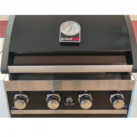 Gratar pe gaz cu 4 arzatoare din inox, incastrabil, gratare din fonta, Grandhall Grandpro Premium GT4 K04000386A [5]