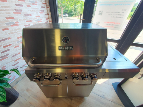 Gratar pe gaz din inox ALL GRILL Allrounder L 100304, cu 4.1 arzatoare si arzator ceramic pentru rotisor [2]