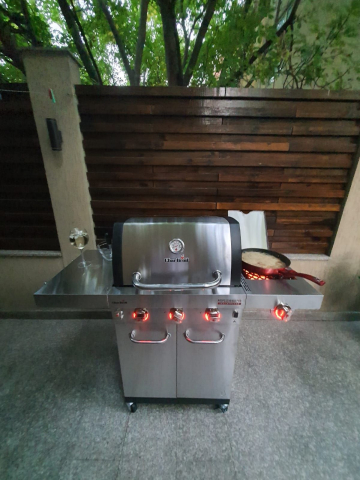 Gratar pe gaz din inox Char-Broil Professional Pro S 3, grile din fonta, sear burner, TRU-Infrared 140920 [9]