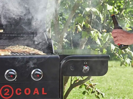 Gratar pe gaz si carbuni hibrid Char-Broil Gas2Coal 2.0 440 Special Edition, plita si sear burner 140995 [14]