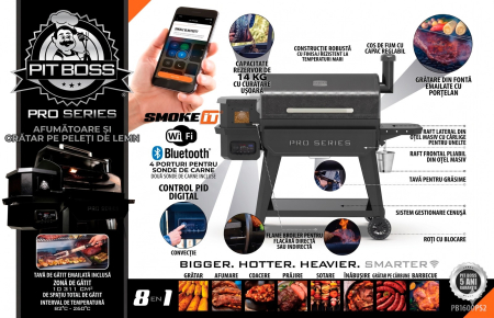 Gratar si afumatoare pe peleti cu Wi-Fi Pit Boss PRO 850 10831 [9]