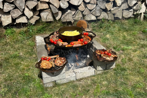 Vase pentru gătit din fontă - GRILL DISC SET MULTIFUNCTIONAL 4 PIESE