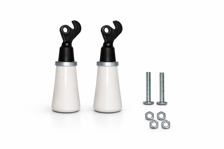 Set 2 mânere ceramice albe pentru sobă și șemineu [1]