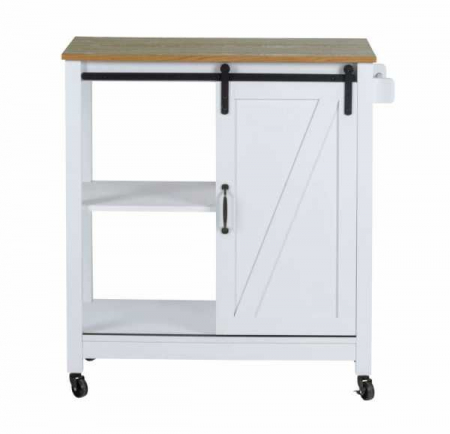 Mini bar alb cu 3 rafturi si usa, MDF si lemn, 80 x 88,5 x 40 cm, Wenko Country House 54130100 [3]