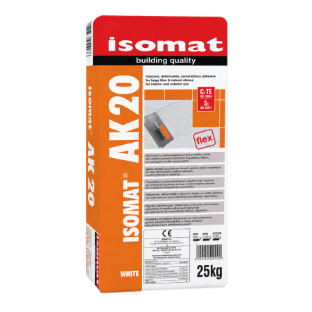 ACCESORII SOBĂ, ȘEMINEU ȘI CUPTOR - Adeziv flexibil ISOMAT AK-20 White 25Kg