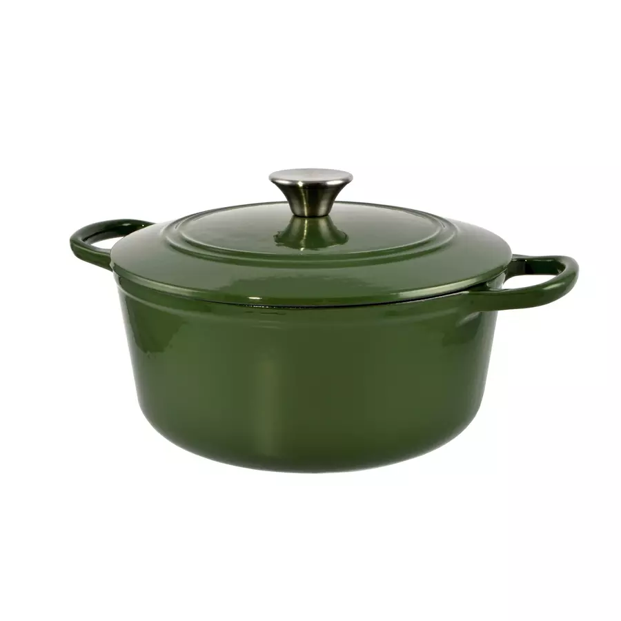 Vase pentru gătit din fontă - OALA DIN FONTA EMAILATA 3.5 LITRI CULOARE VERDE