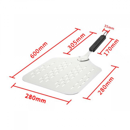 Paleta pentru pizza din aluminiu Cozze 60 x 28 x 28 cm 90379 [2]