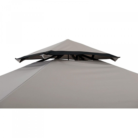 Pavilion gazebo din otel pentru gratar cu copertina Sunjoy Linas 244cm x 152cm negru/gri deschis A103002202 [9]