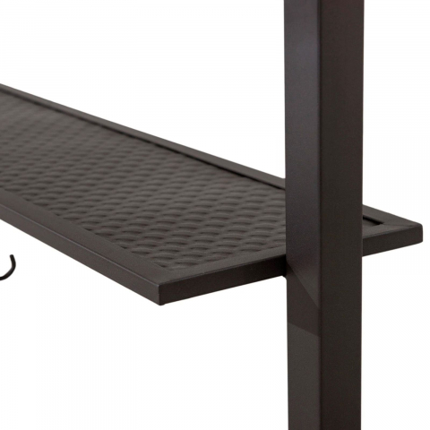 Pavilion gazebo din otel pentru gratar cu copertina Sunjoy Linas 244cm x 152cm negru/gri deschis A103002202 [4]