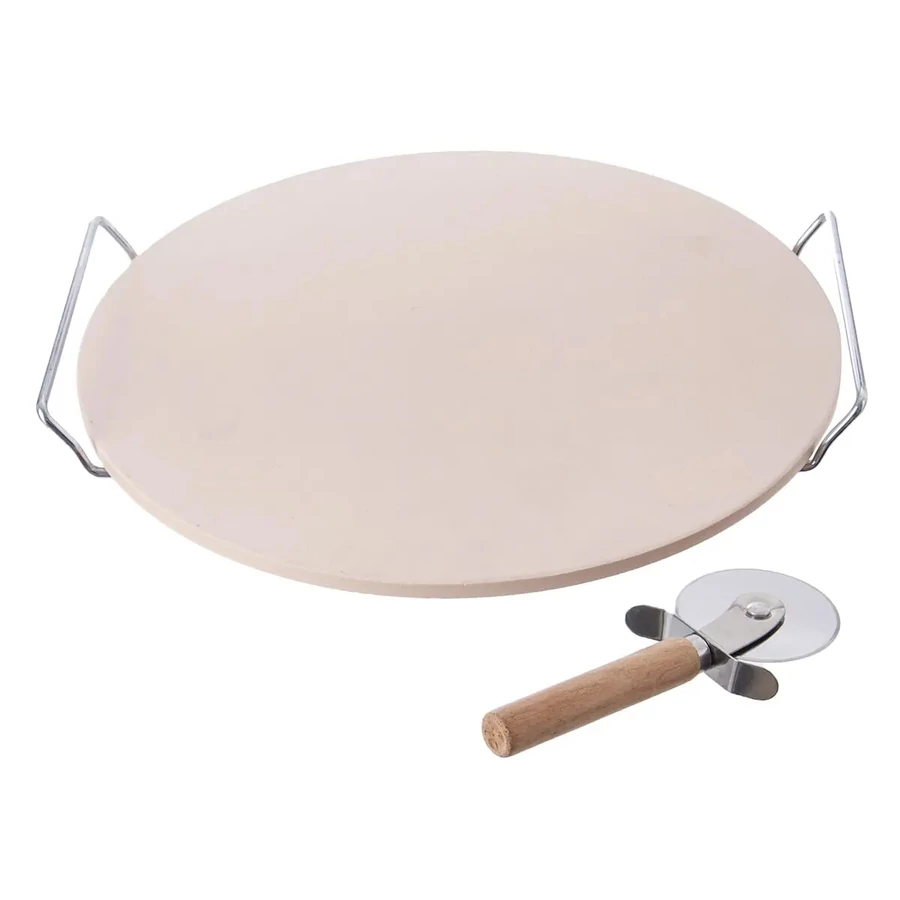 PIATRA DE COPT CU PIZZA 33 cm CU TAIETOR [3]