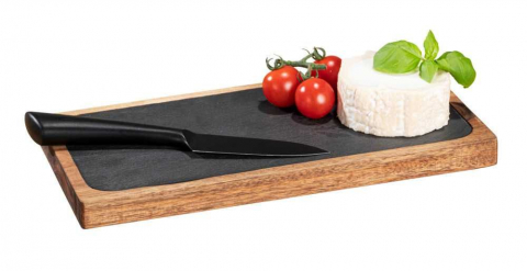 Platou servire / tocator din lemn de accacia Ava Wenko Black Outdoor Kitchen 55103100 [4]