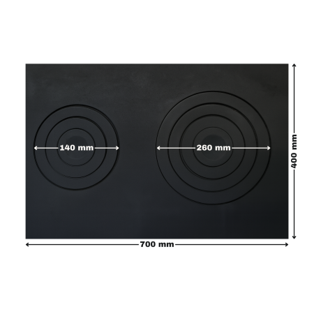 Plita cu doua ochiuri 700 x 400 mm [1]