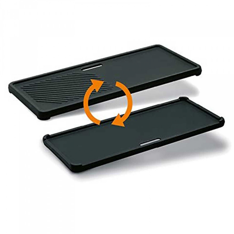 Plita din fonta cu 2 fete neteda si grill 43 x 20,5 cm pentru gratar Monroe Pro 3 Enders 7882 [2]