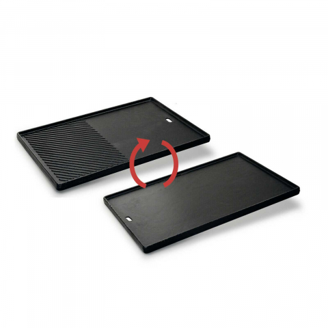 Plita din fonta cu 2 fete neteda si grill 43 x 32 cm pentru gratar Monroe Pro 4 Enders 7893 [1]