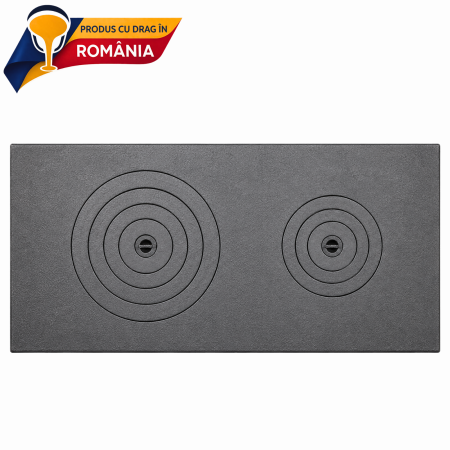 PLITE DIN FONTĂ - Plită din fontă cu două ochiuri 1000 x 600 mm