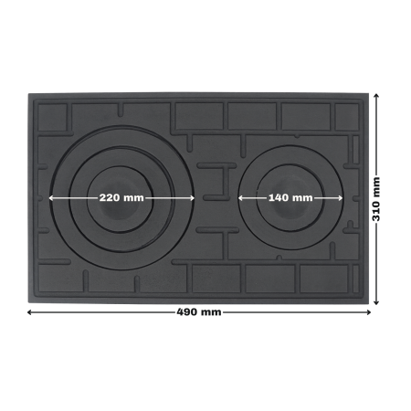 Plita din fonta cu doua ochiuri 490 x 310 mm [1]