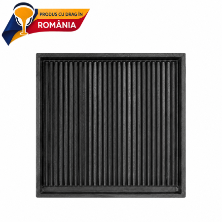 Plită din fontă cu striații 420 x 380 mm [0]