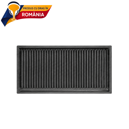 Plită din fontă cu striații 475 x 235 mm [0]