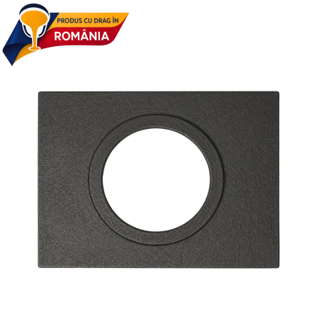 PLITĂ DIN FONTĂ CU UN OCHI ȘI BORDURĂ 550 x 395 mm [3]