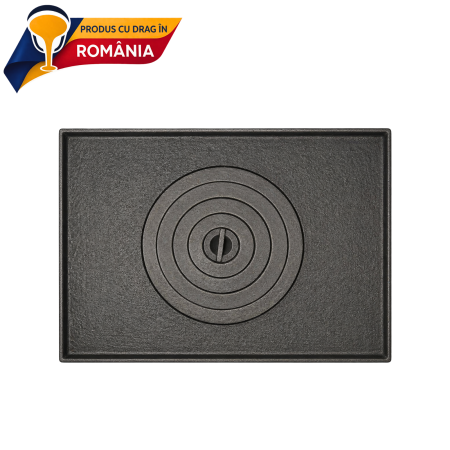 PLITE DIN FONTĂ - PLITĂ DIN FONTĂ CU UN OCHI ȘI BORDURĂ 550 x 395 mm