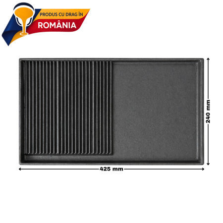 PLITĂ DIN FONTĂ MIXTĂ CU BORDURĂ 425 x 240 mm [1]