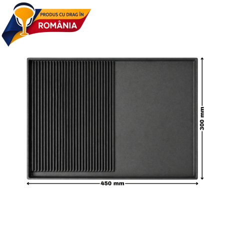 PLITĂ DIN FONTĂ MIXTĂ CU BORDURĂ 450 x 300 mm [1]