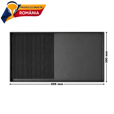 PLITĂ DIN FONTĂ MIXTĂ CU BORDURĂ 695 x 390 mm [1]