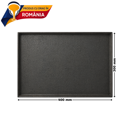PLITĂ DIN FONTĂ NETEDĂ CU BORDURĂ 400 x 300 mm [1]