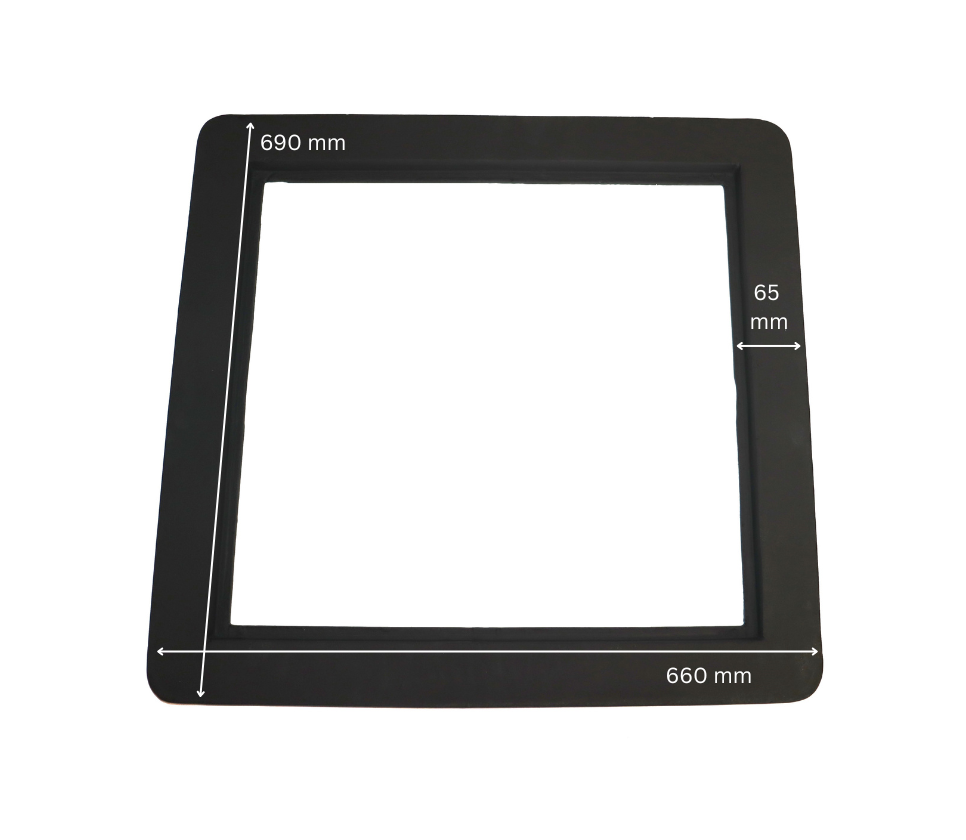 PLITĂ DIN FONTĂ + RAMĂ 690mm L x 660 mm l, 20 mm grosime [1]