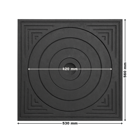 PLITĂ DIN FONTĂ + RAMĂ 690mm L x 660 mm l, 20 mm grosime [3]