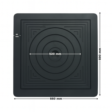 PLITĂ DIN FONTĂ + RAMĂ 690mm L x 660 mm l, 20 mm grosime [1]