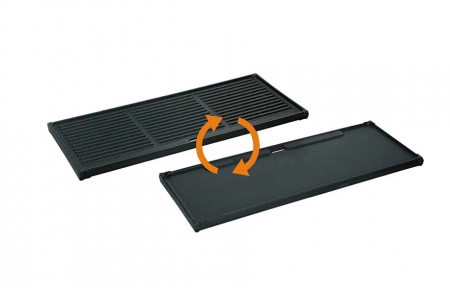 Accesorii pentru grătare - PLITA FONTA CU 2 FETE NETEDA SI GRILL 44 x 19,5 CM KANSAS PRO 3 TURBO ENDERS 7880