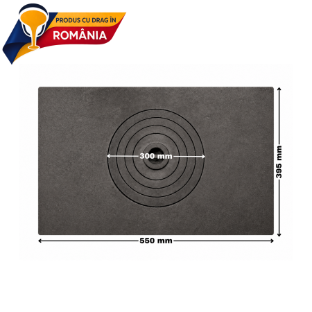 PLITĂ MICĂ CU OCHI CENTRAL 550 x 395 mm [1]