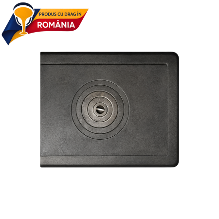 PLITE DIN FONTĂ - PLITĂ MICĂ CU OCHI CENTRAL + RAMĂ 630 x 540 mm