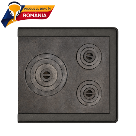 PRODUS ÎN ROMÂNIA - PLITĂ MIJLOCIE 3 OCHIURI + RAMĂ 645 x 625 mm