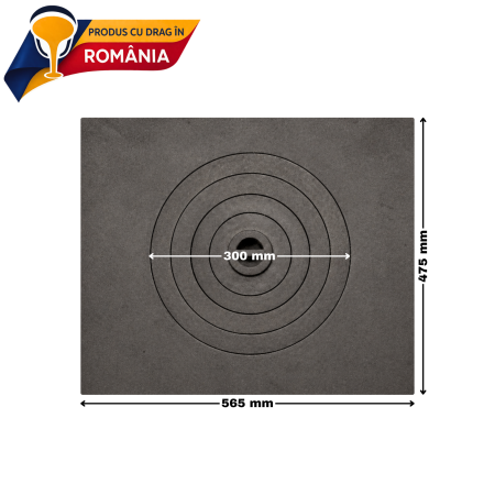 PLITĂ MIJLOCIE CU OCHI CENTRAL 565 x 475 mm [1]
