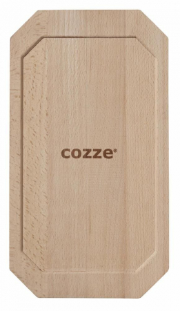 Plita reversibila din fonta cu doua fete grill sau neteda cu suport din lemn pentru servire Cozze 16,5 x 33 cm 90326 [5]