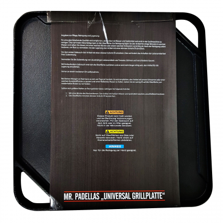 Plita universala din fonta cu 2 fete neteda si grill 26 x 26 cm Mr. Padelllas Activa 20020 [1]