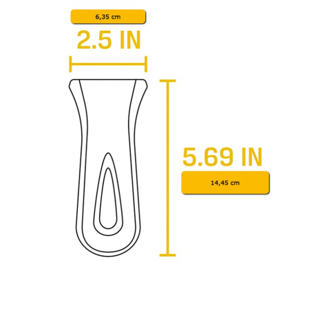 Protectie maner din silicon pentru tigaile Lodge Deluxe L-ASDHH22, galben [2]