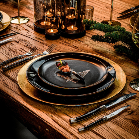 Set 12 tacamuri cu maner negru Laguiole Style de Vie Premium Line PRMINICOUVZW [3]