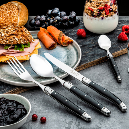 Set 12 tacamuri cu maner negru Laguiole Style de Vie Premium Line PRMINICOUVZW [4]
