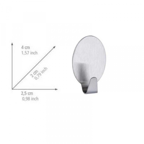 Set 2 carlige ovale argintii Wenko Maxi 4378210100 [2]
